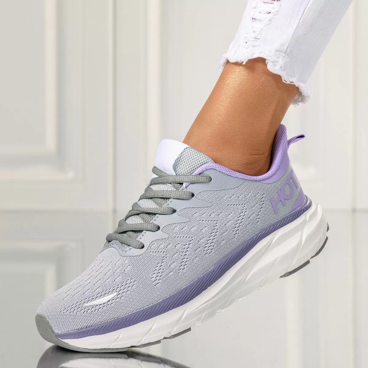 Kenny Női Sportcipő Szürke Textil Anyagból #18181