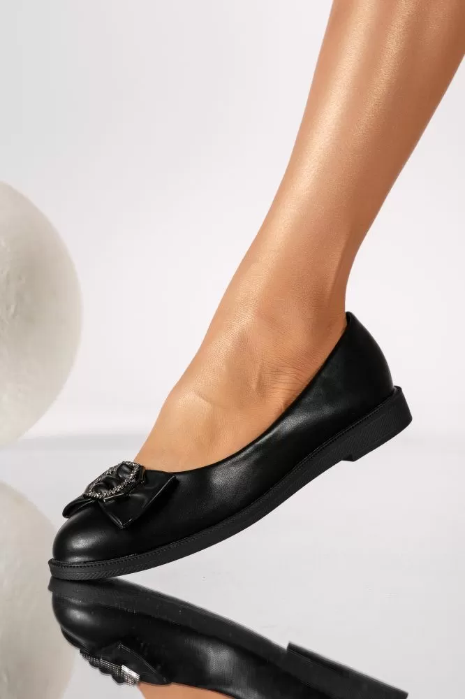 Ember Női Balerina Fekete Ökológiai Bőrből Ember #18287