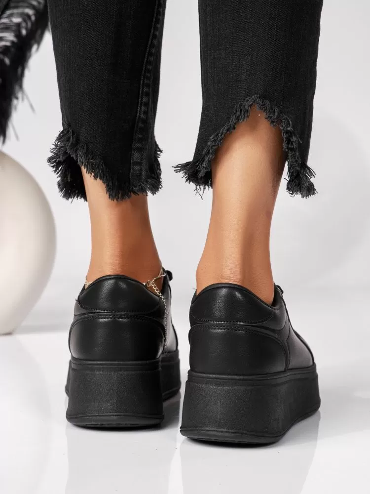 Adidasi dama negri din piele ecologica Callie #18432