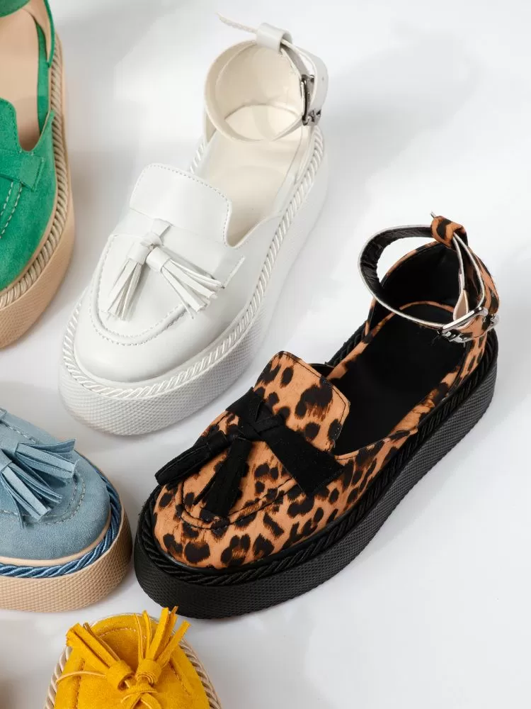 Pantofi casual dama leopard din material textil Lena #19339