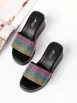 Marisa Női Papucs Platformmal Színes Textil Anyagból #19840
