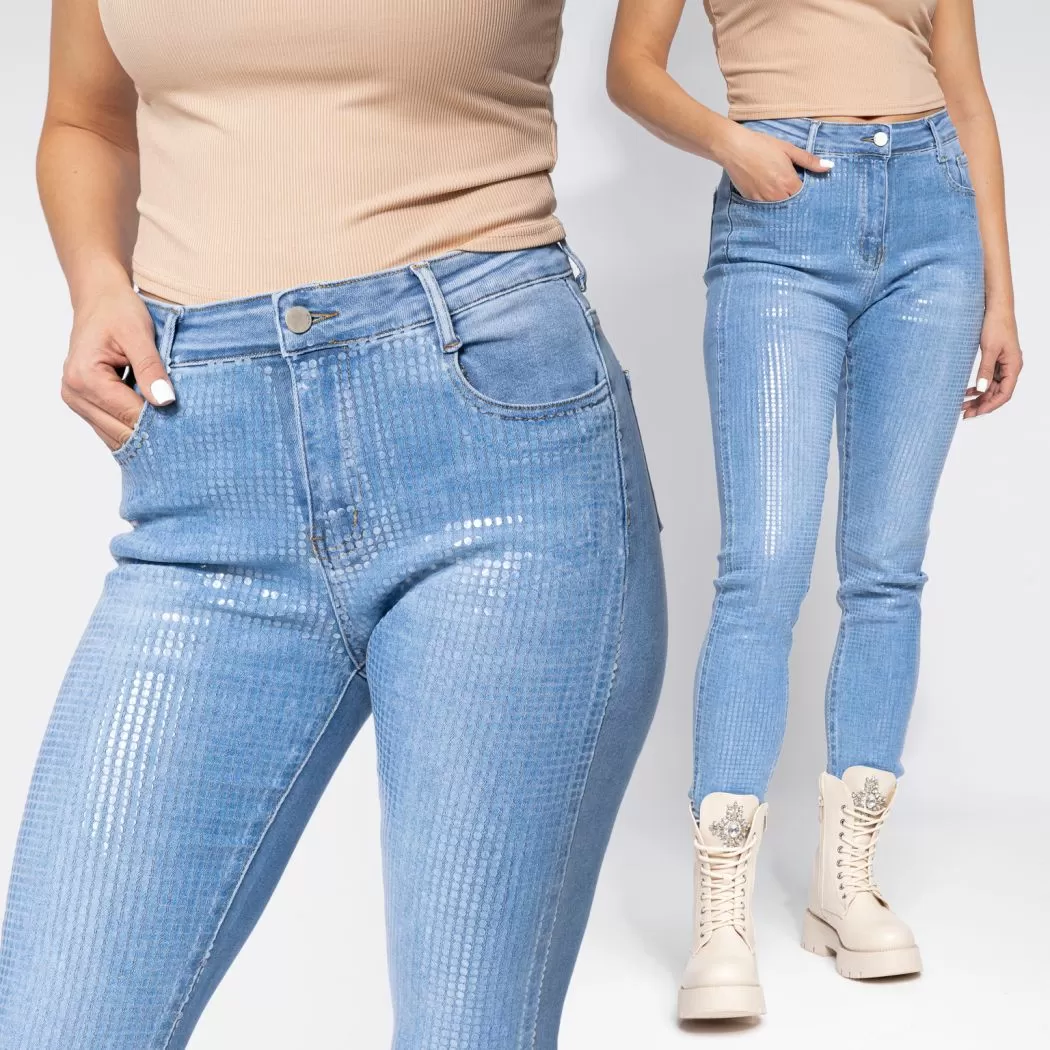 Fiora Kék Skinny Női Farmer #A620