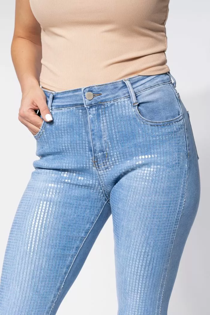 Fiora Kék Skinny Női Farmer #A620