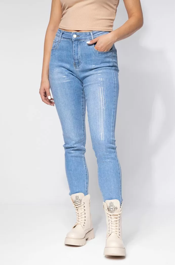 Fiora Kék Skinny Női Farmer #A620