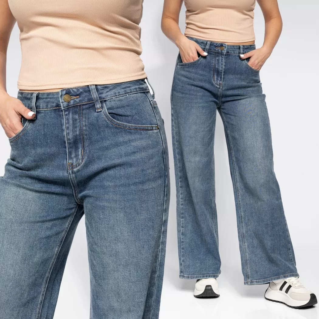 Larisa Kék Női Regular Fit Farmer #A646