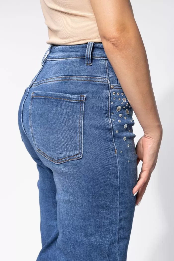 Olivia Kék Női MomFit Farmer #A656