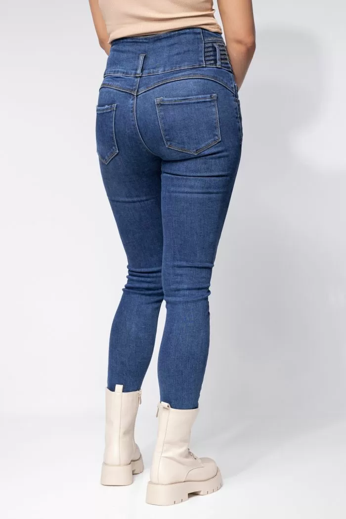 Victoria Kék Női Skinny Farmer PushUppal #A658