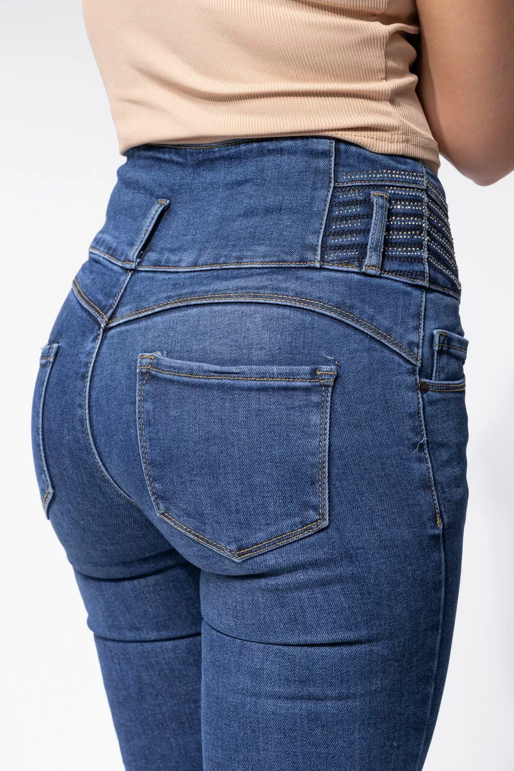 Victoria Kék Női Skinny Farmer PushUppal #A658