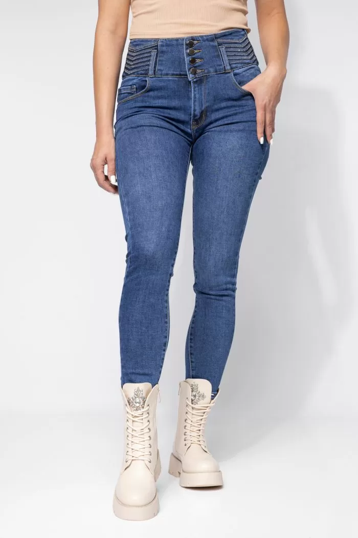Victoria Kék Női Skinny Farmer PushUppal #A658