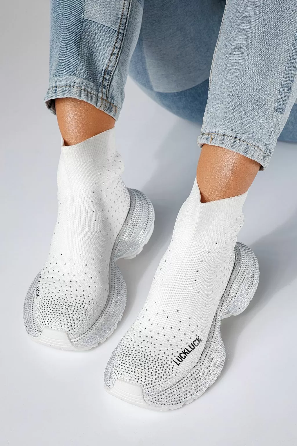 Edena Női Sportcipő Fehér Textil Anyagból #20745
