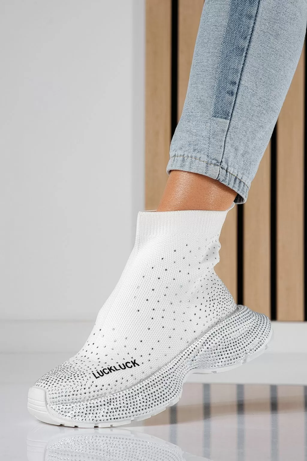 Edena Női Sportcipő Fehér Textil Anyagból #20745