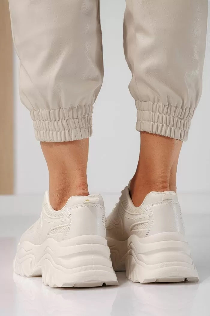 Edith Női Sportcipő Bézs Textil Anyagból #20748