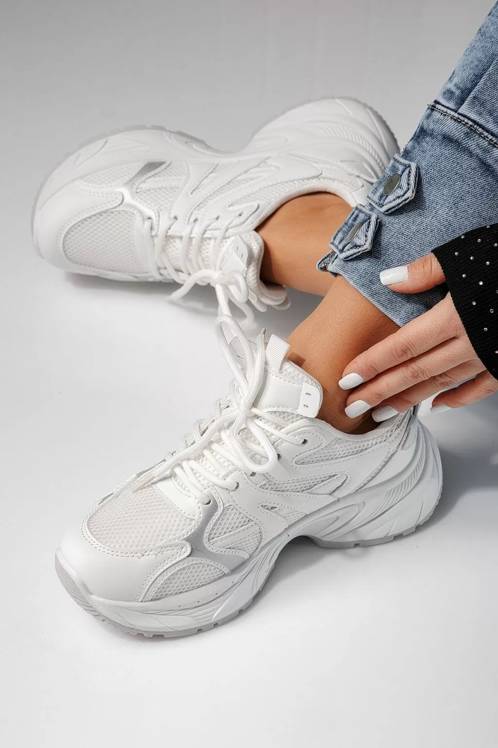 Flori Női Sportcipő Fehér Textil Anyagból #20750