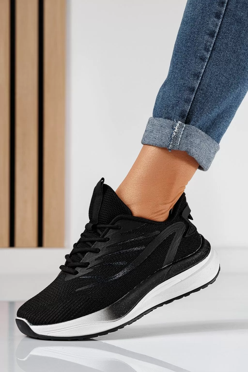 Gia Női Sportcipő Fekete Textil Anyagból #20759