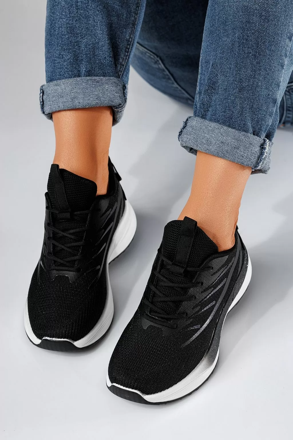 Gia Női Sportcipő Fekete Textil Anyagból #20759