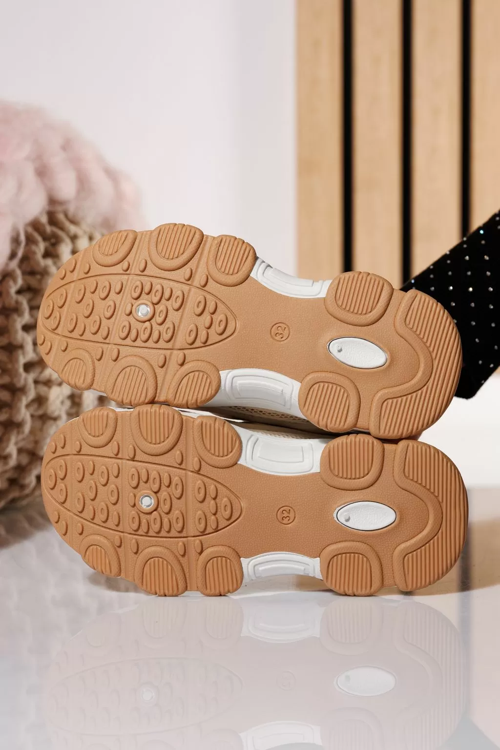 Amber2 Gyerek Sportcipő Bézs Textil Anyagból #21047