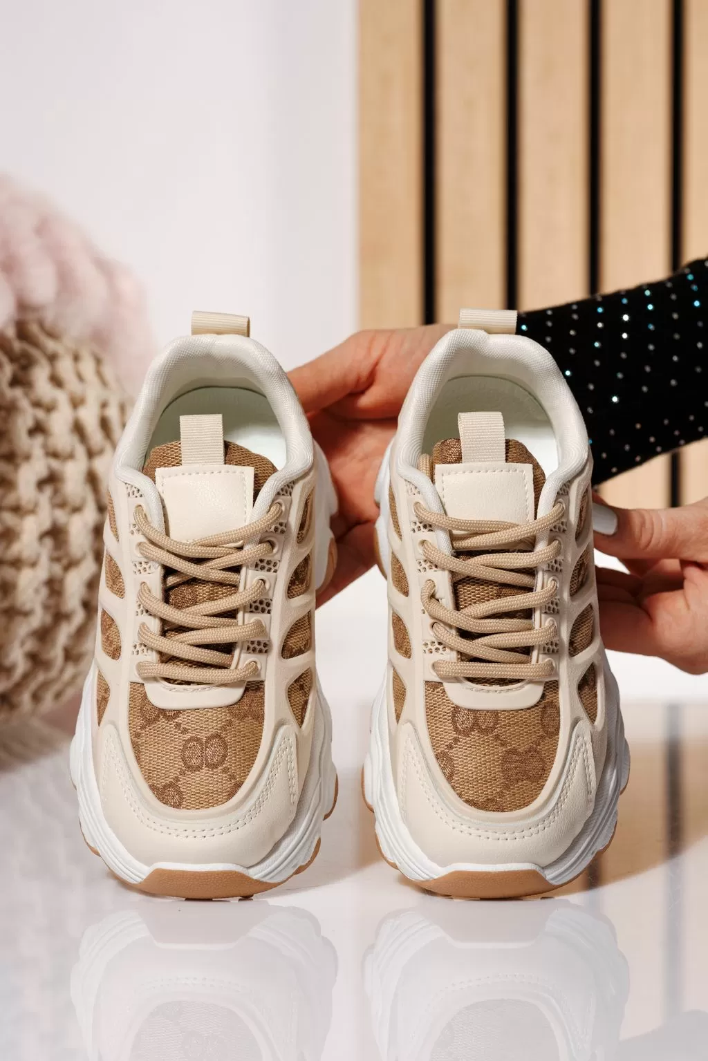Amber2 Gyerek Sportcipő Bézs Textil Anyagból #21047