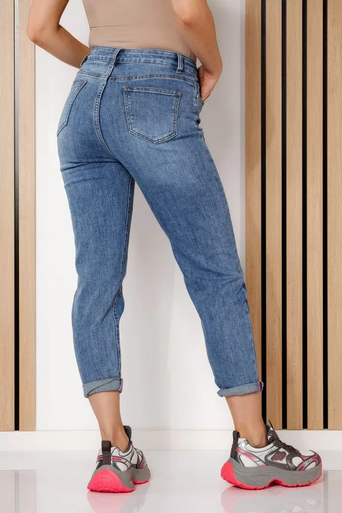 Bellamy Kék Női MomFit Farmer #A691