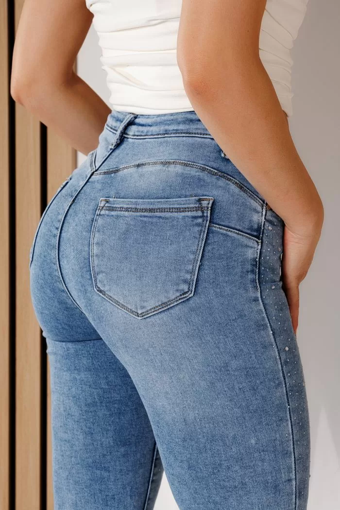 Olivia Kék Női Skinny Farmer PushUppal #A712