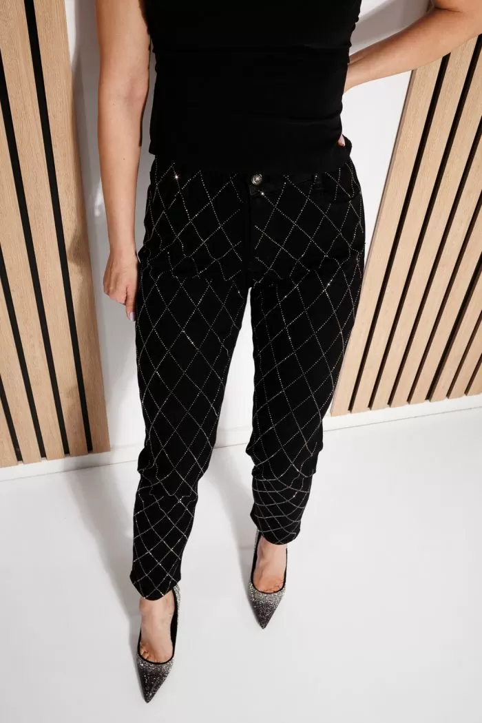 MomFit Jeans Női Bianca fekete #A751