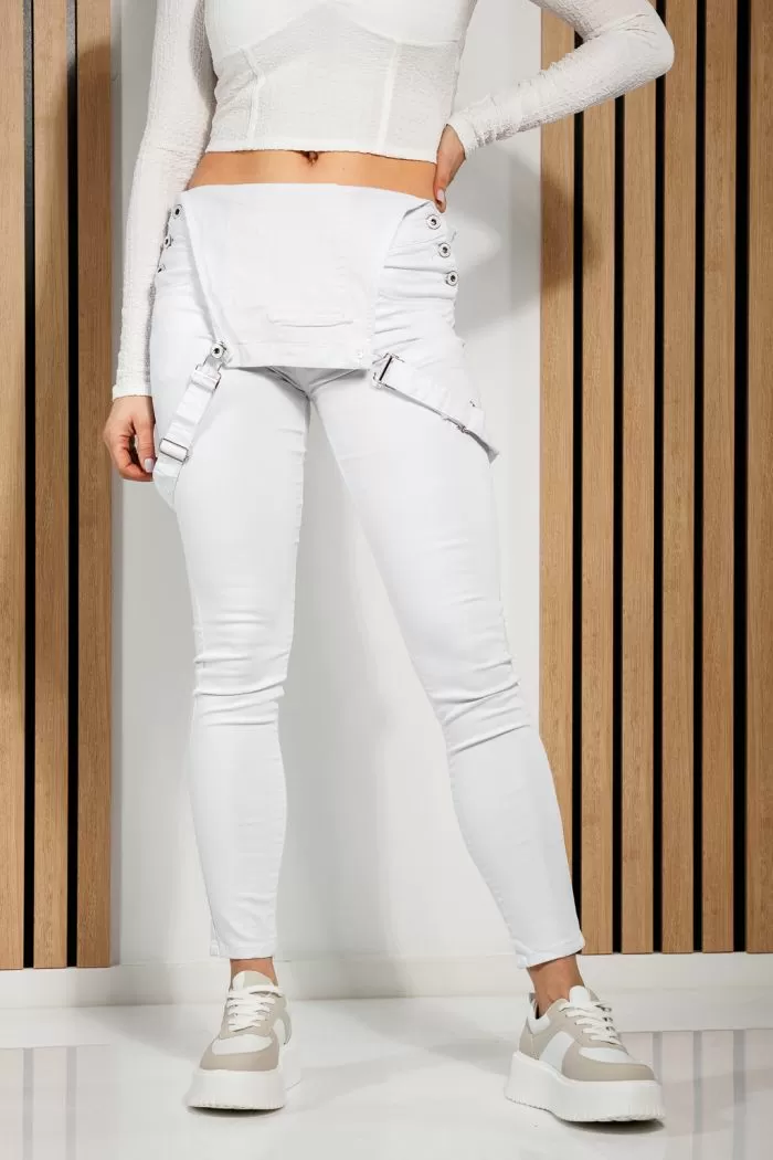 Salopeta Skinny Dama Claire Alba #A759