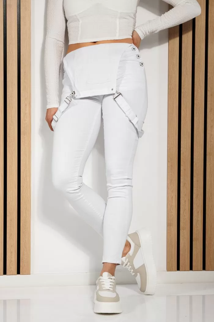 Salopeta Skinny Dama Claire Alba #A759