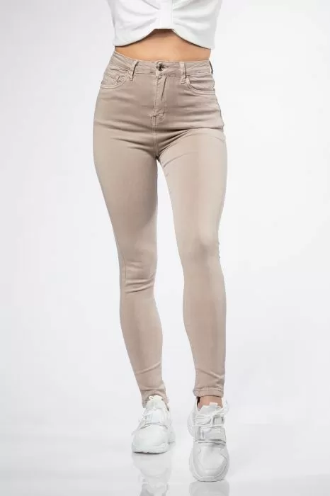 Raisa Női Bézs Skinny Farmernadrág #A764