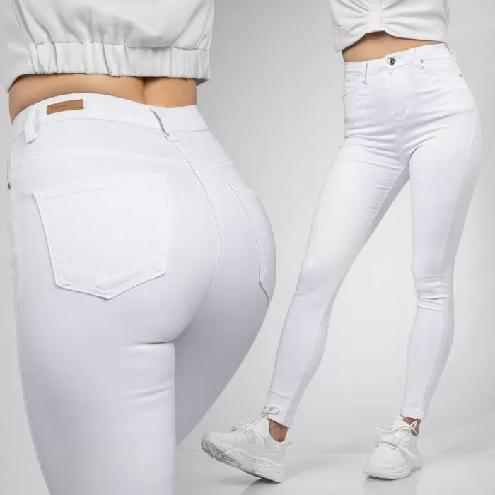 Raisa Női Fehér Skinny Farmernadrág #A767