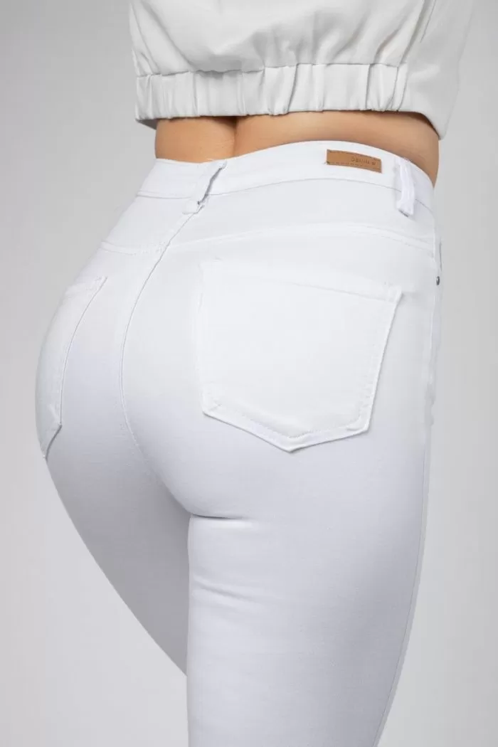 Raisa Női Fehér Skinny Farmernadrág #A767