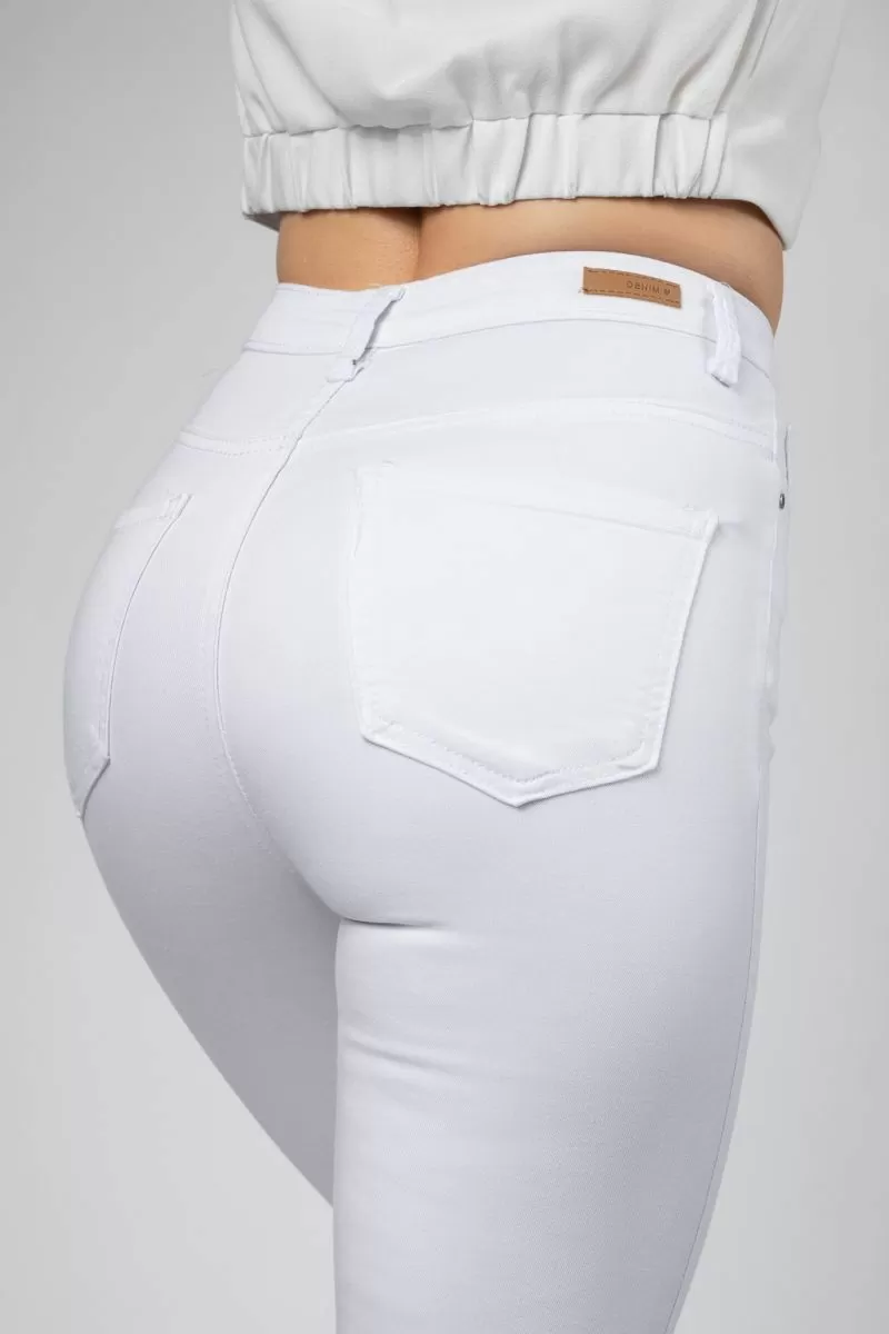 Raisa Női Fehér Skinny Farmernadrág #A767