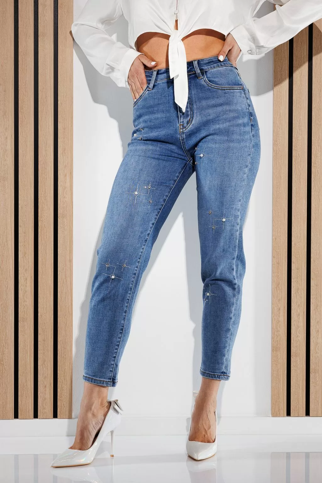 MomFit női Sara kék Jeans #A776