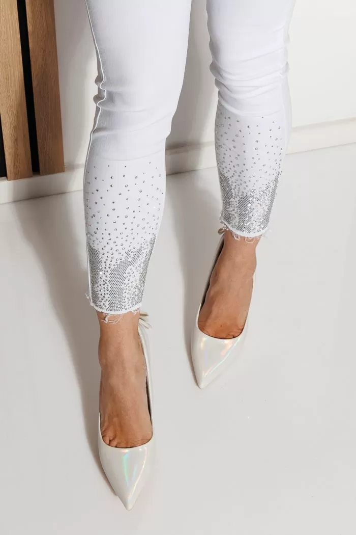 Női Skinny Jeans Julia fehér #A782