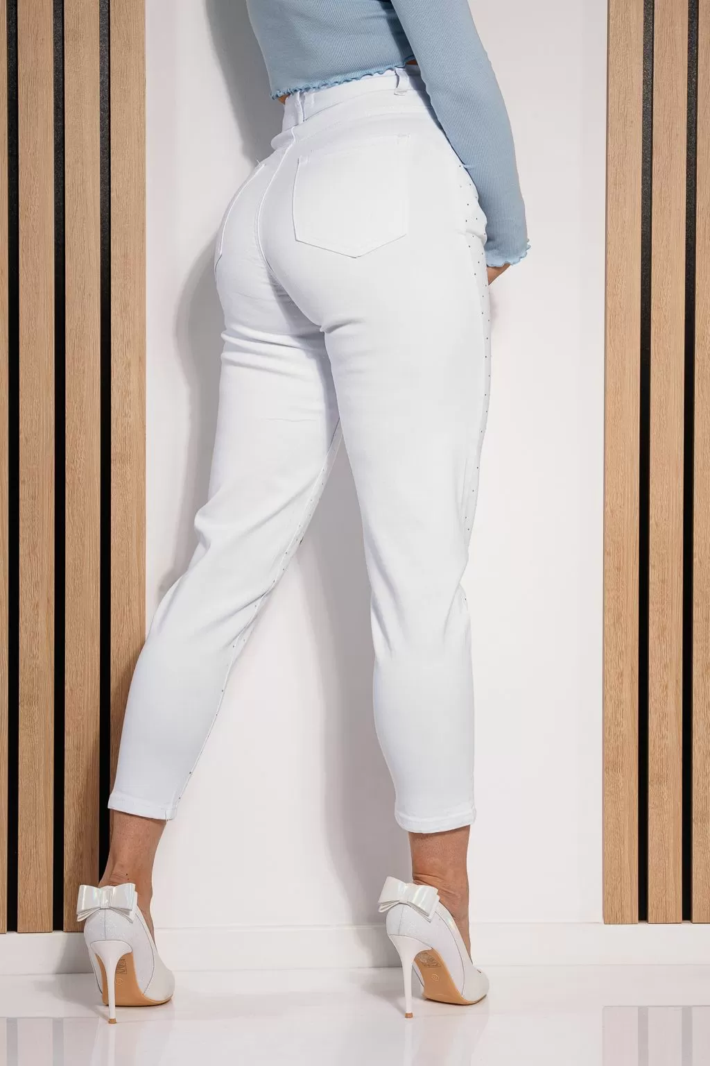 MomFit női farmer Adela fehér #A820
