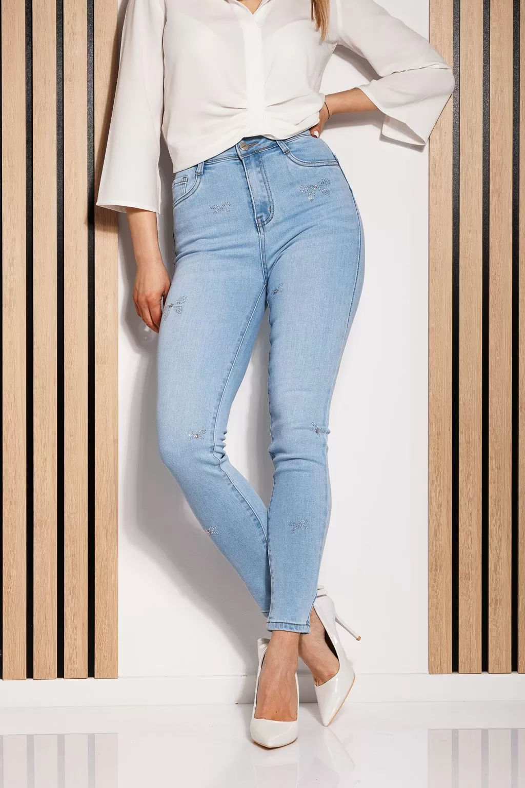 Női Alicia kék PushUp Skinny farmer #A843 