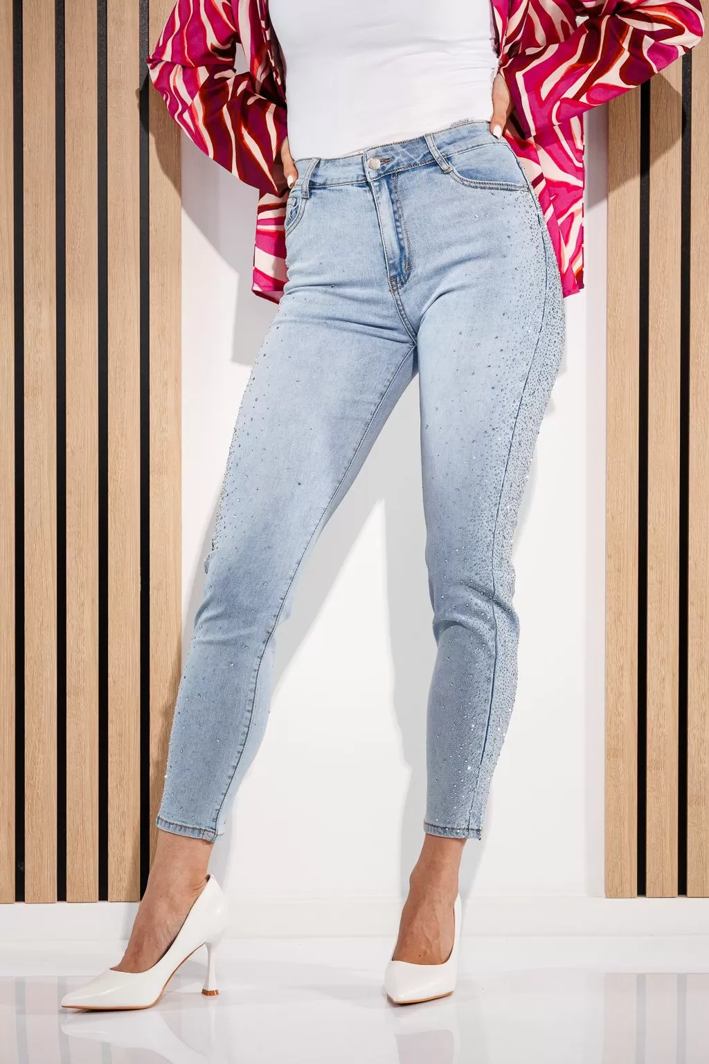 Női skinny farmer Yara kék #A899 
