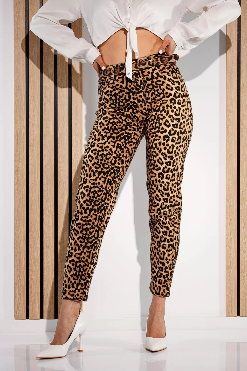 MomFit Jeans női Anda leopárd #A905 