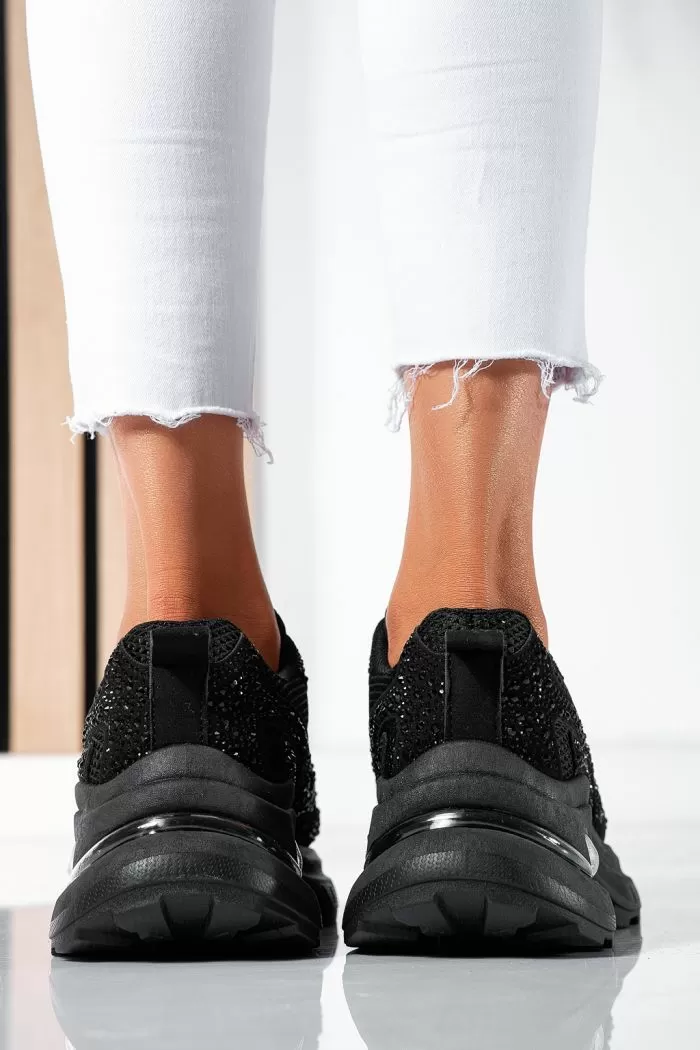 Női fekete textil tornacipő Fergie #21417