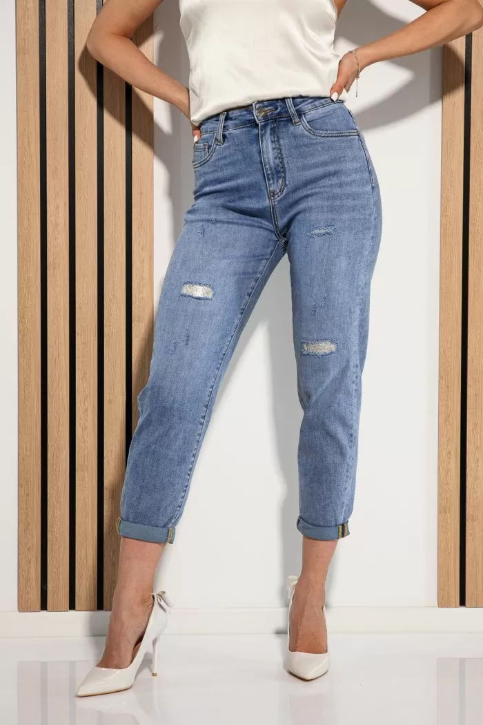 Női BaggyFit farmer Ilinca kék #A965