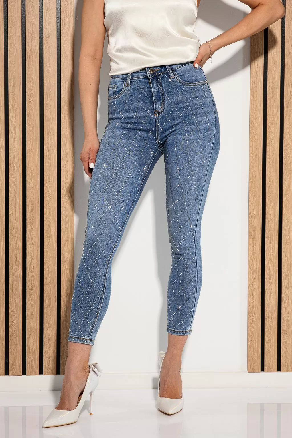 Iris Kék Női Skinny Farmer #A968