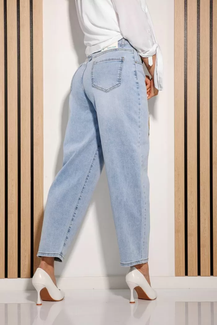 Női Baggy Fit farmer Alina kék #A1003