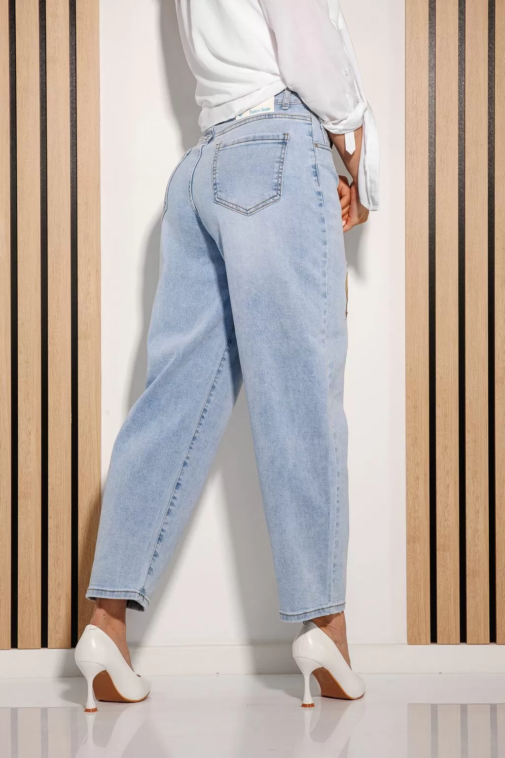 Női Baggy Fit farmer Alina kék #A1003