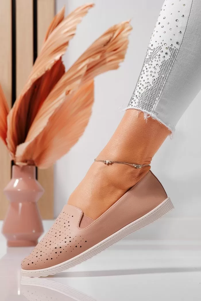 Női rózsaszín balerina eco-bőrből Freya #21772