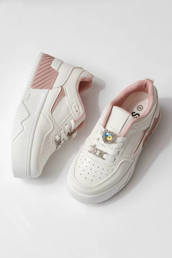 Gyerekcipők rózsaszín öko bőrből készült Ariana #24015