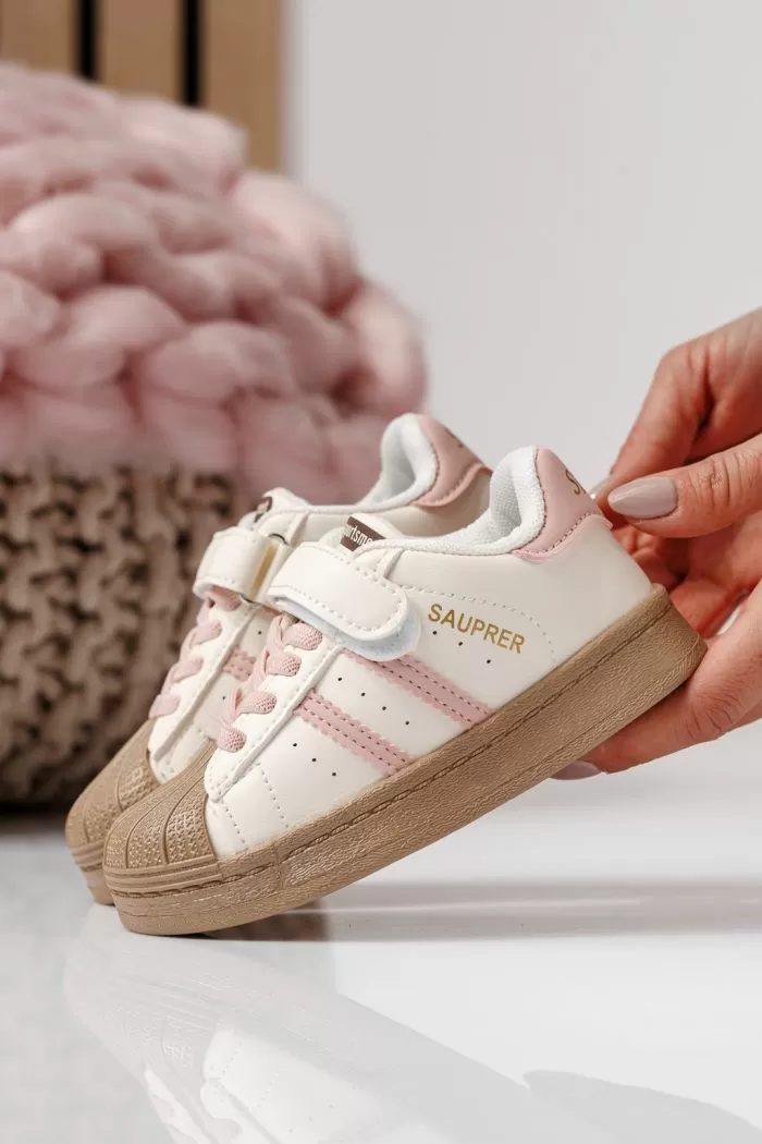 Gyerekcipők rózsaszín öko bőrből készült Allana #24020