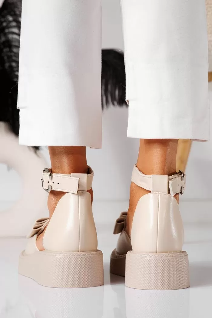 Willy Női Alkalmi Cipő Bézs Ökológiai Bőrből #24211