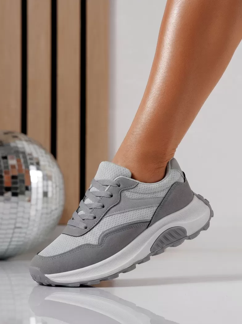 Női sportcipők szürke textil anyagból készült Agatha3 #24583