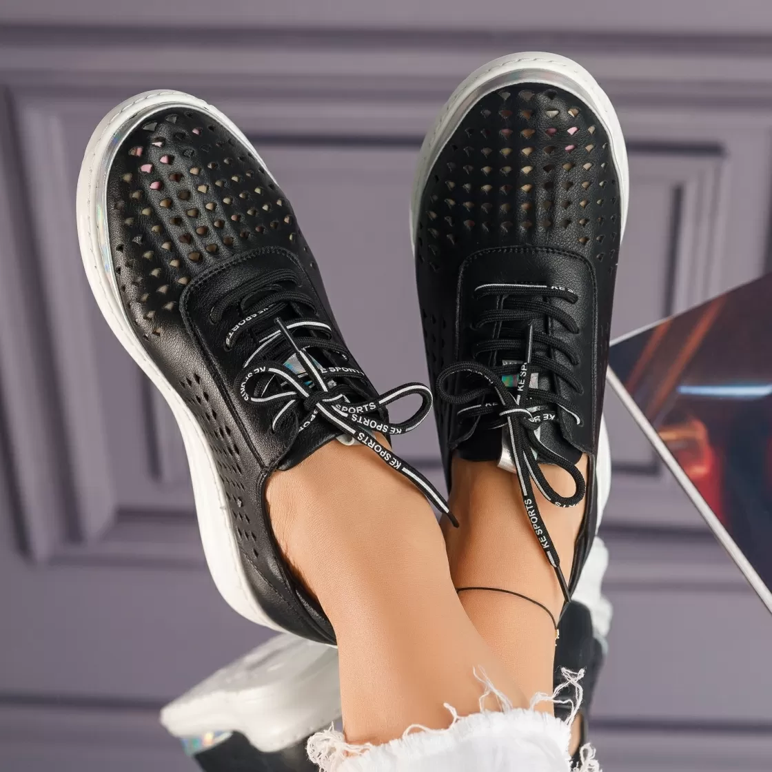 Pantofi Casual Dama Isabella Negri #4235M