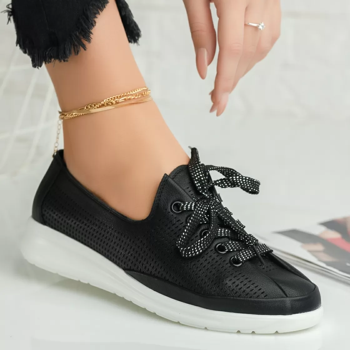 Pantofi Casual Dama Olivia Negri #4237M
