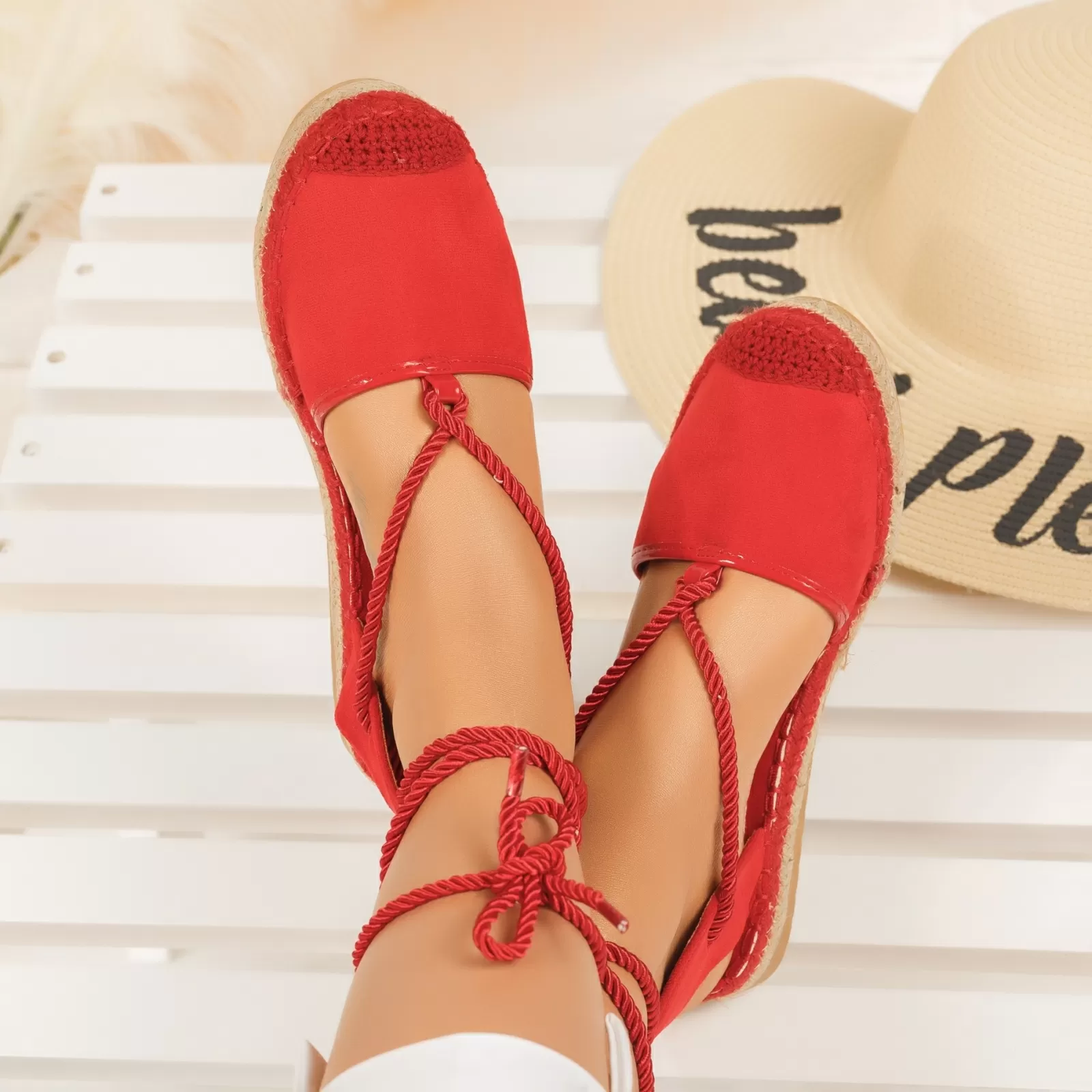 Piros espadrilles Filip #4478M