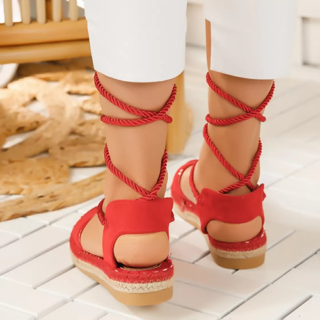 Piros espadrilles Filip #4478M